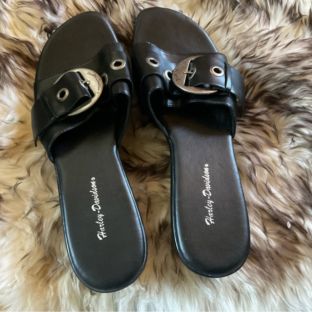 Harley-Davidson Women's Black Buckle Sandals